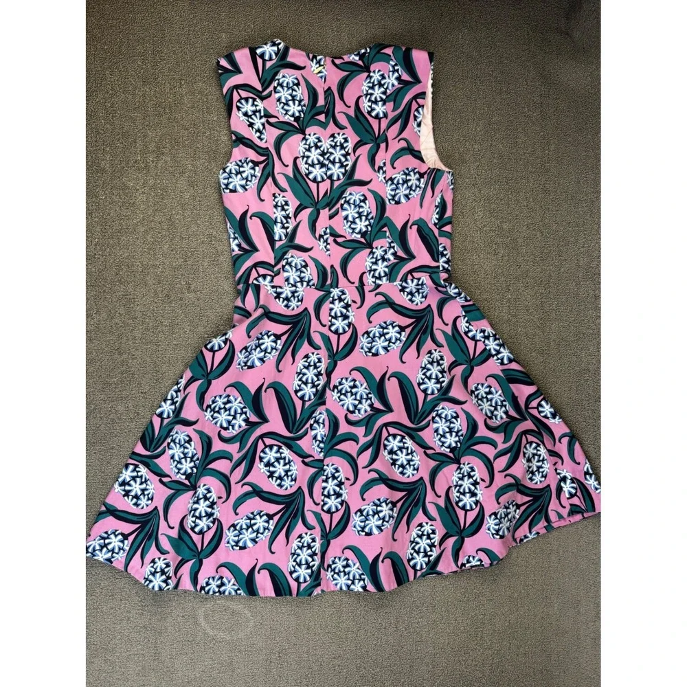 Draper James Pink Floral Fit-and-Flare Mini Dress